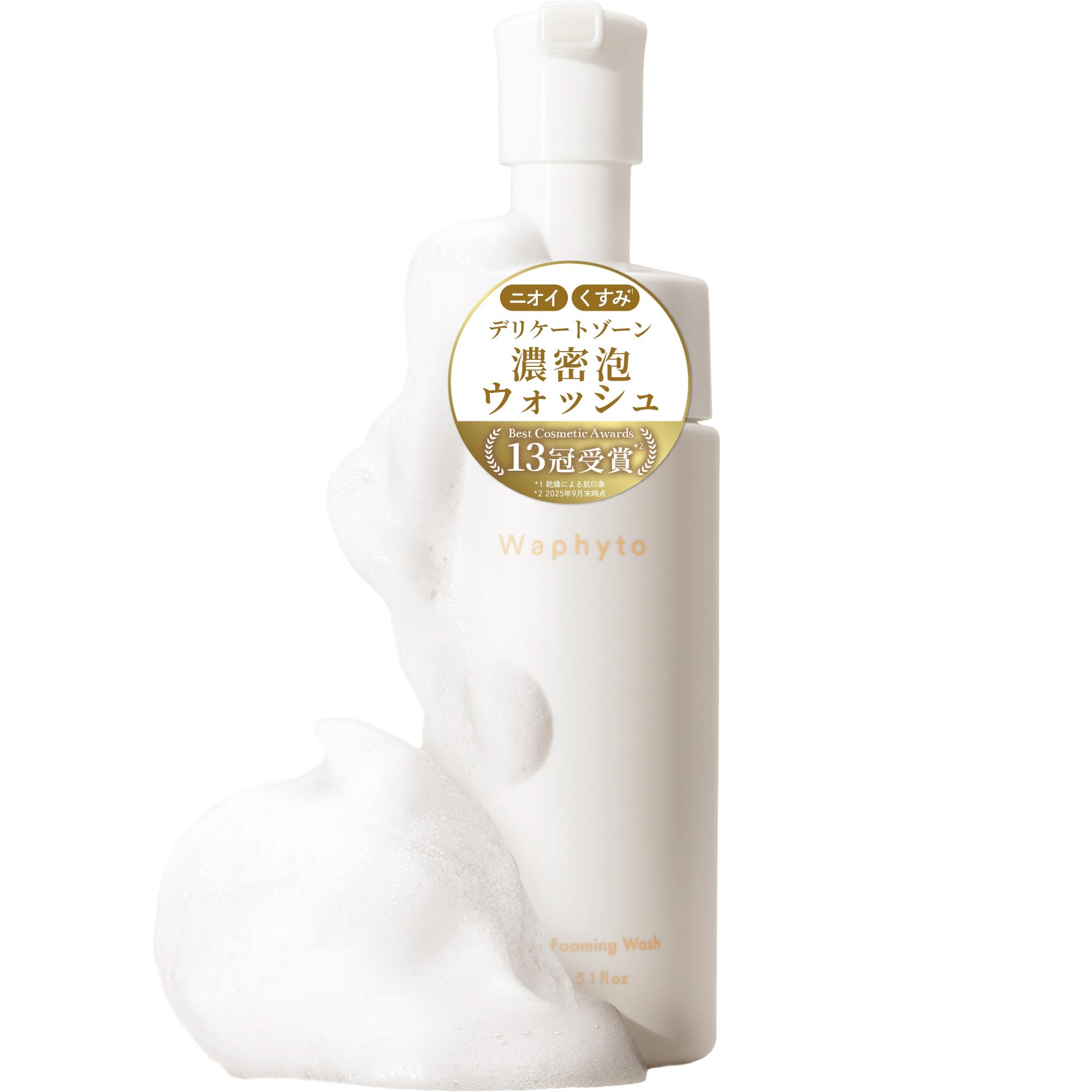 Waphyto Intimate Foaming Soap 150mL - Mildly Acidic Soap for Odor Care - Made in Japan