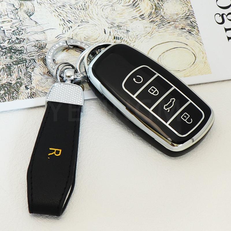 Holder Key Cover Case For Chery Omoda 5 C5 Tigo 7 8 Pro Max Tigo 7 8 Plus Arrizo 5 Plus Soft Tpu Keychain Car Keys Accessories