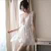 New sex underwear butterfly embroidery flower female sexy nightdress fresh temptation set wholesale
