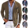 Blazere Casual pentru Bărbați Rever Mânecă Lungă Piept Simplu Palton Costum Business Îmbrăcăminte Exterioară Jachetă Costum Buzunare