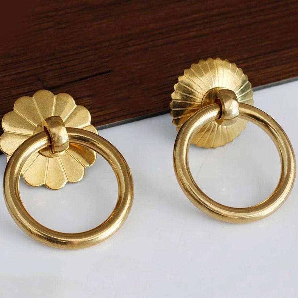 Pulls Door Knocker Handle Drawer Knobs Vintage Pull Rings  Dresser