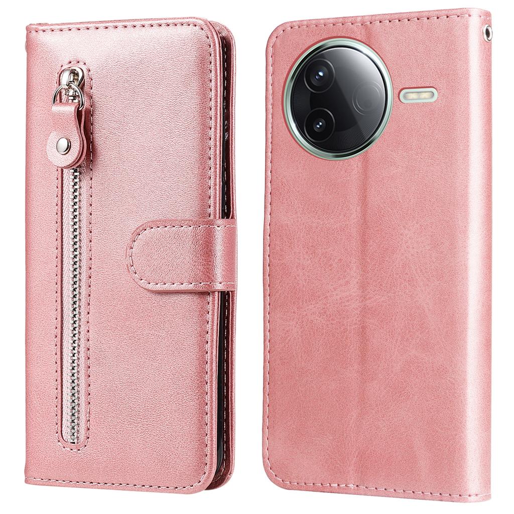 For Xiaomi Poco F7 Pro 5G/Redmi K80 5G Case Zipper Wallet Calf Texture PU Leather Phone Cover
