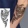 1 Sheet Tribal Totem Maori Temporary Tattoos For Adults Men Women Black Fake Sleeve Tattoo Sticker Waterproof