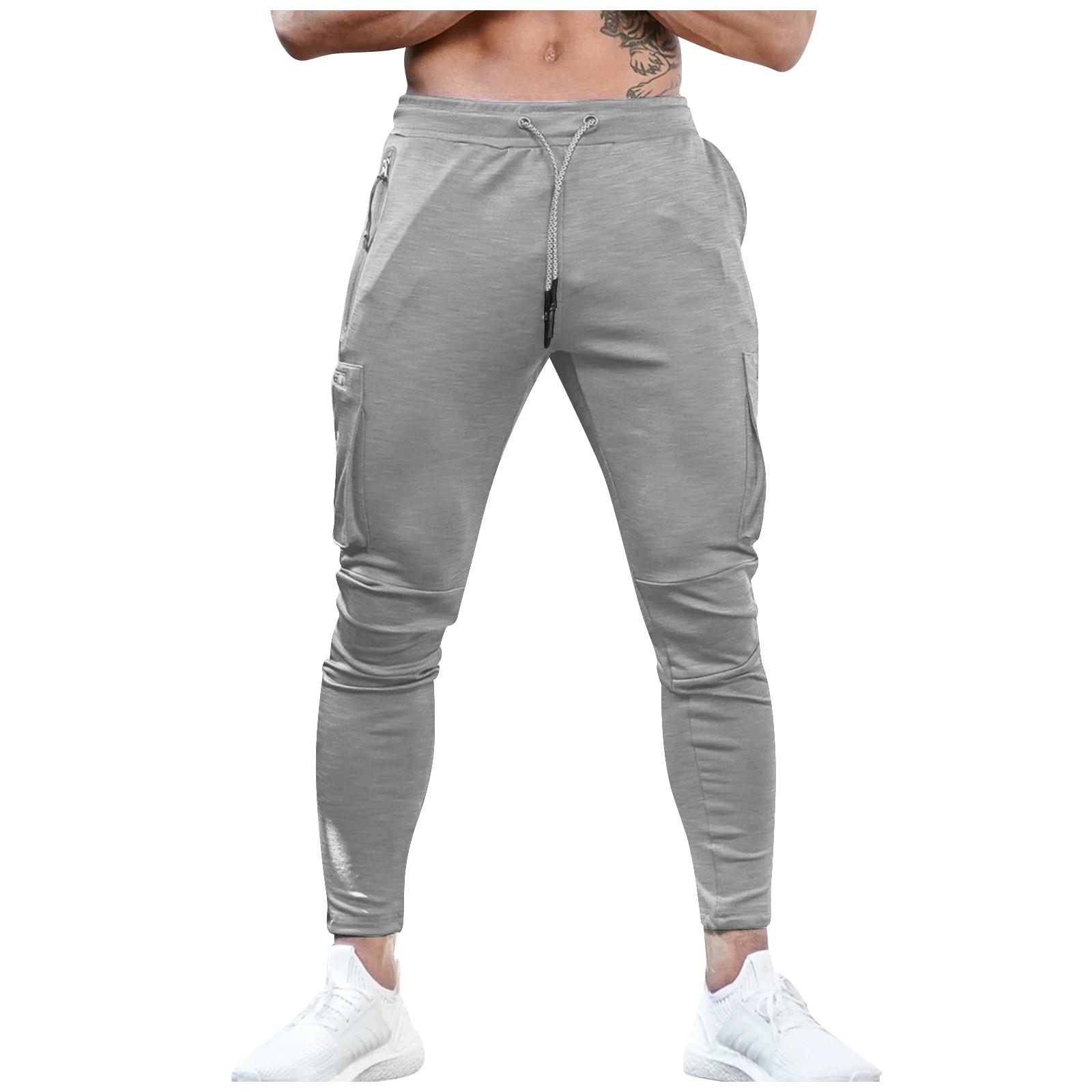 

Men s Color Multi Pocket Outdoor Sports Fitness Running Training Cargo Pants XXXL