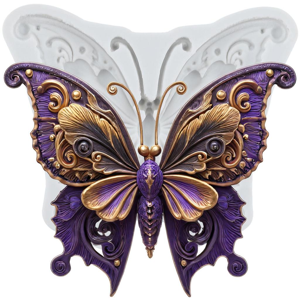 Butterfly Silicone Mold Butterfly Flower Fondant Molds Cake Decorating Tools Cupcake Topper Candy Sugar Craft Gum Paste Polymer Clay