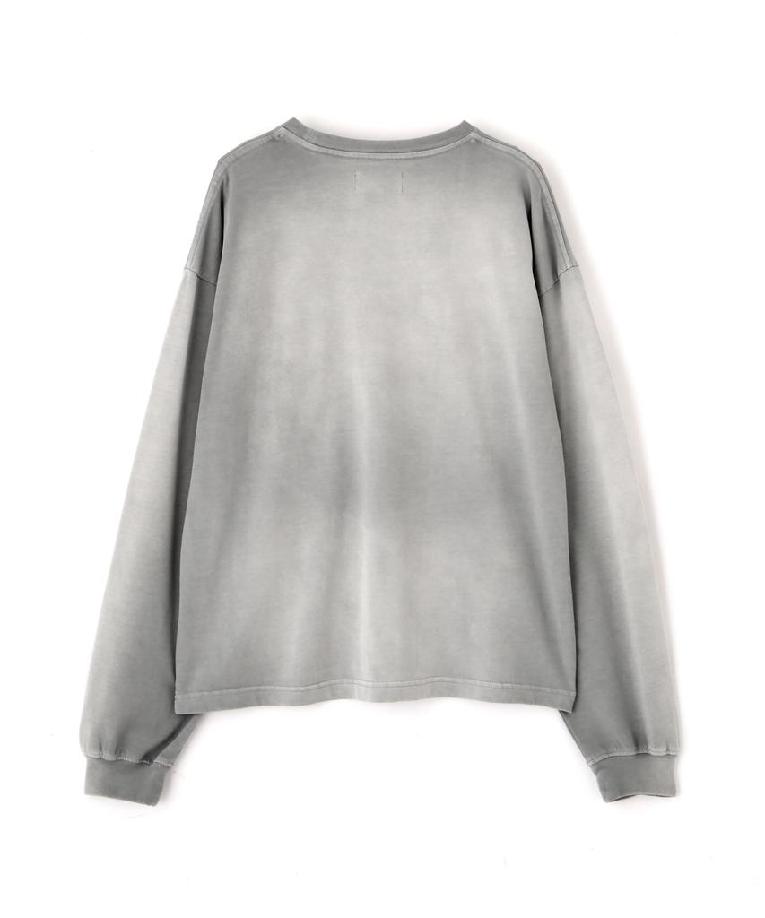 Avirex WEB LIMITED Belle LINE SPRAY L/S T-SHIRT, Women's, Light Gray, Size 023, Size Small, 783-5130701