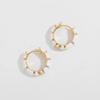 Vintage Multicolor Enamel Flower Round Hoop Earrings Boho Gold Color Circle Round Earrings Statement Jewelry Gifts for Women