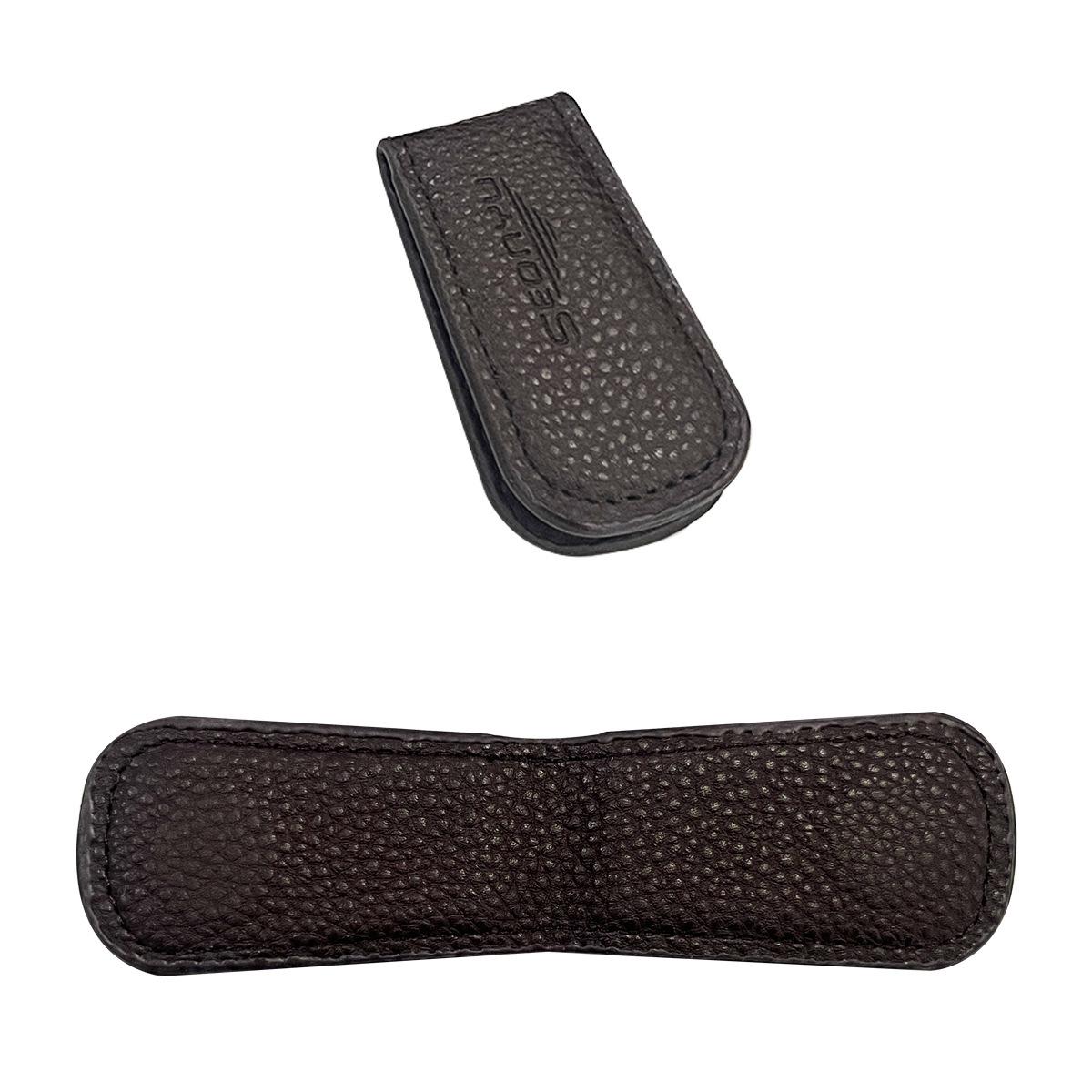 

SEONYU Міні Магнітний Гаманець - Новий Стиль Шкіряний Затискач для Грошей темно-коричневого кольору