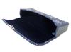 Large Hard Eyeglass Inden Navy Blue Deerskin with Gray Purple Chintz Hydrangea Pattern [Inden-ya] Case, 8007, Misono, Lacquer, Design,