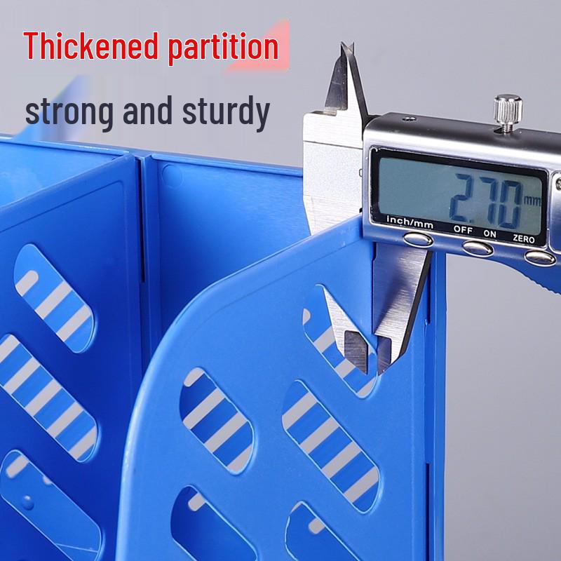 Four-Layer File Holder Organizer with Dividers for Office Supplies