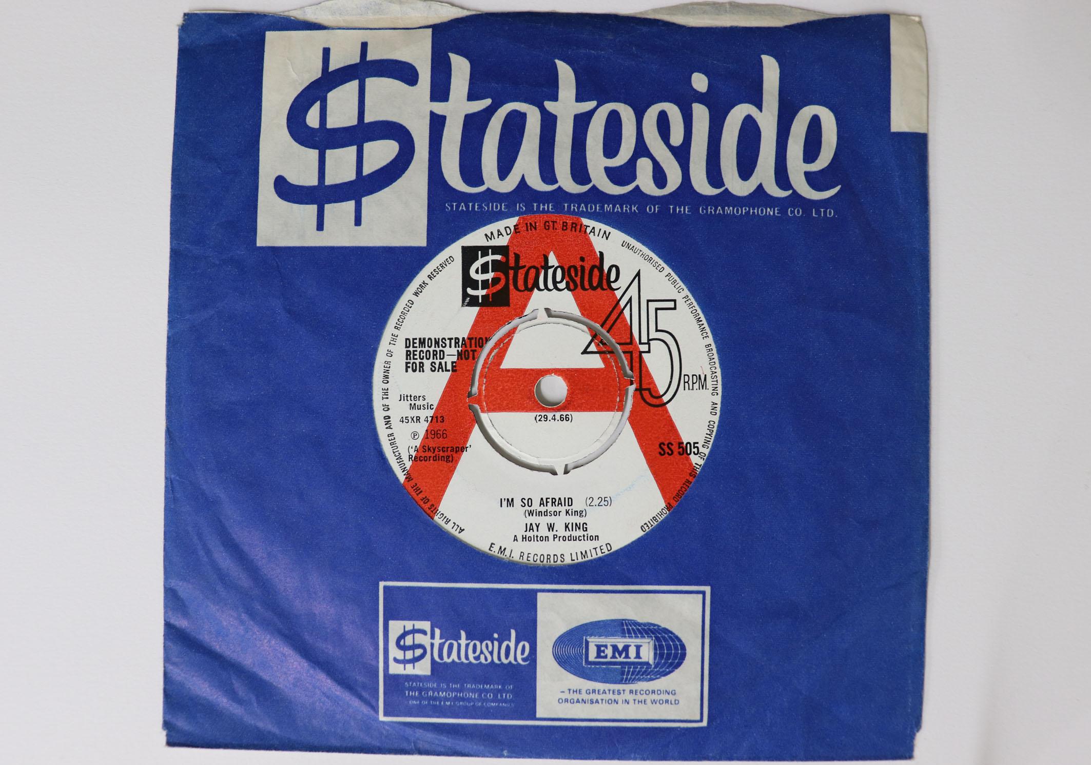 

7inch Record JAY W. KING - I m So Afraid / I Don t Have To Wor SS505PROMO STATESIDE 1966 UK Soul/Funk Used