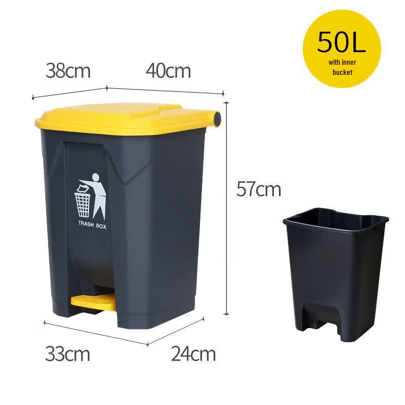 

Outdoor Foot Pedal Waste Bin with Inner Bucket