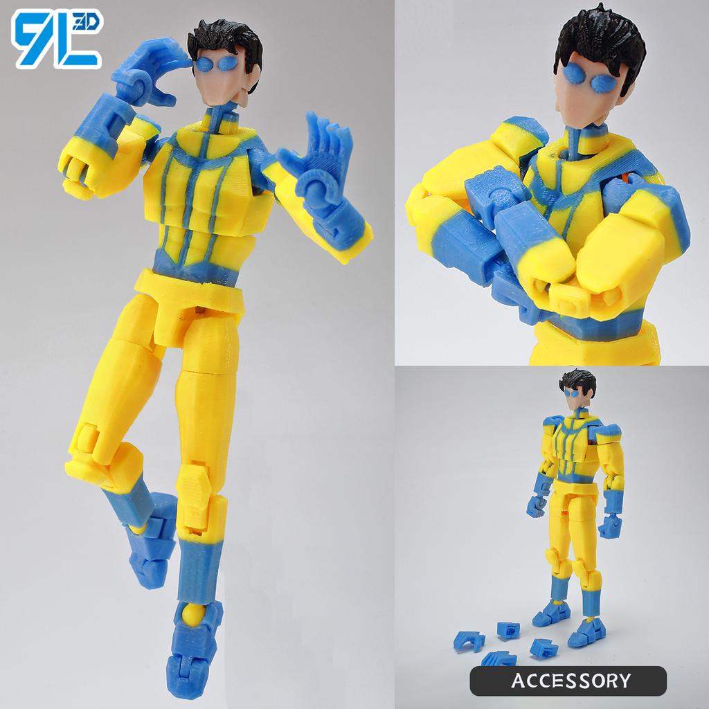 9L3D Printed NEWInvincibles Tech Jacker Titan13 Lucky13 Action Figure Dummy13 Motorcycle Multi-Jointed Collectible Model Toy T13