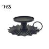 Wear-resistant Candlestick Wrought Iron Candle Holder, Vintage Metal with Frosted Matte Black Rust-Proof Durable Stand Finish, Handheld Design Holder