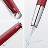 LAMY Studio Royal Red Fountain Red Elegant Metal Body Steel Nib Nib Size F Includes LAMY T10 Blue Ink Cartridge Pen, - - (Partially Platinum-Plated) -