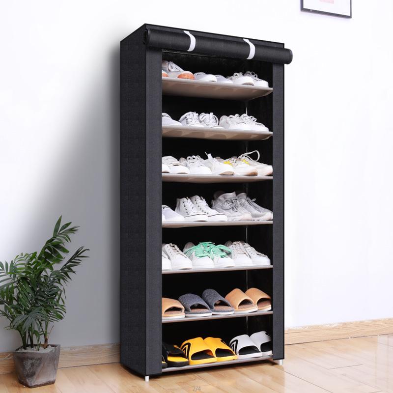 Multi-Layer Dustproof Metal Shoe Rack for Dorms and Storage
