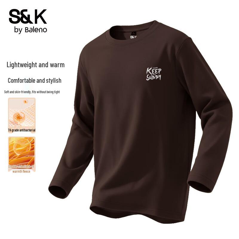 Baleno S&K Men s Double-Sided Fleece Warm T-Shirt M