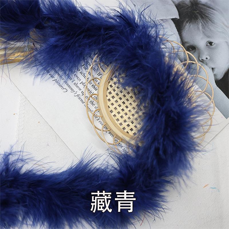 Color Encryption Thickened Feather Strip Diy Turkey Fluff Strip Wedding Decoration Clothing Skirt Accessories