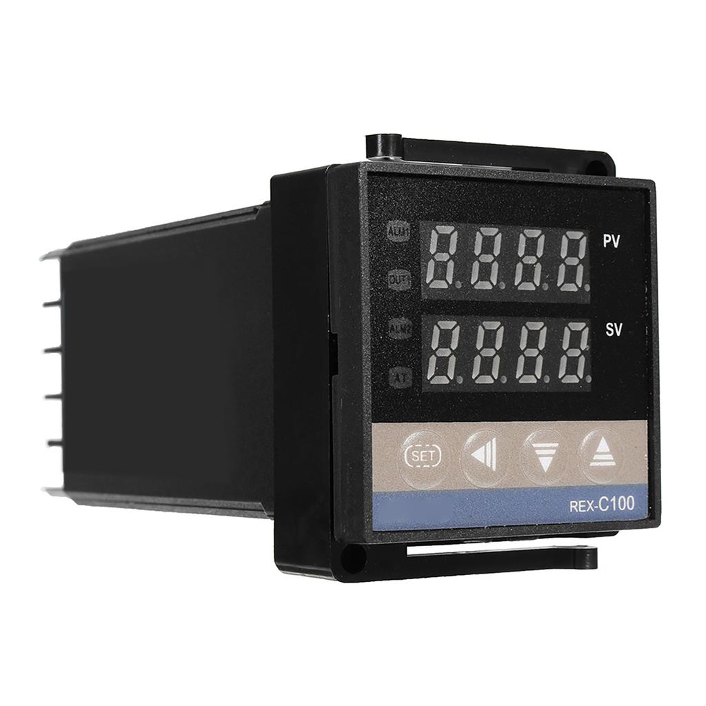 Set Controler Digital de Temperatură PID REX C100 cu SSD 40A Cablu Sondă Termocuplu K 1m