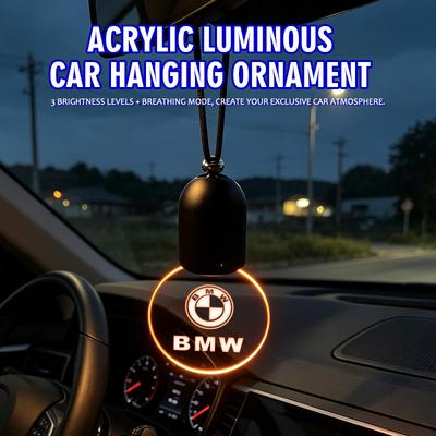Car LED Acrylic Pendant Glowing Decor Rear View Mirror Accessories For Performance X1 M3 M6 F01 F02 E34 E36 E60 F10 F20 X6