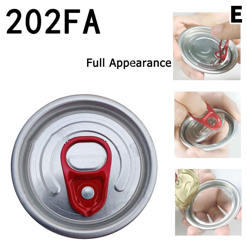 50Pz Coperchi con Anello di Tiraggio per Bevande Soda Birra Cola Coperchi per Lattine Alimentari Sigillo Copertura Mantenere Fresco 52Mm Coperchi per Lattine