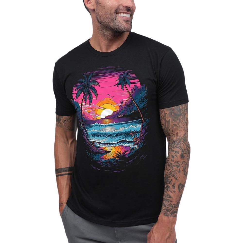 

INTO THE AM Мужские футболки с графическим принтом S - 4XL Крутые легкие облегающие футболки с печатным дизайном Природа 4XL