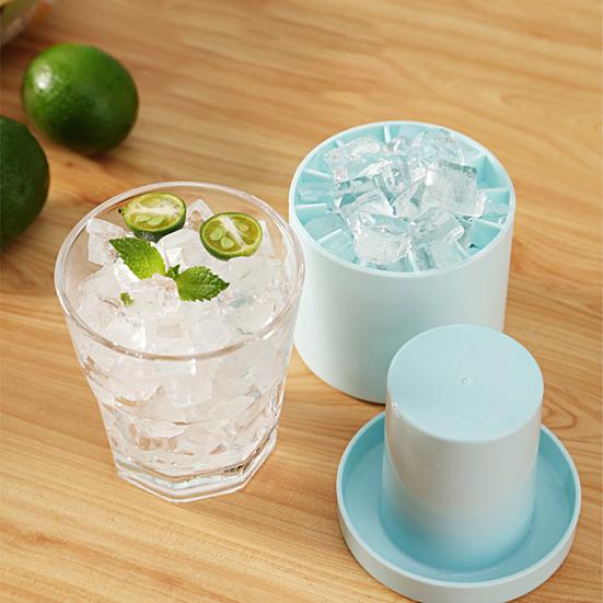 Ice Maker Food Grade Silicone Round Cylinder Cocktail Ice Cube Making Mould Bar Accessories