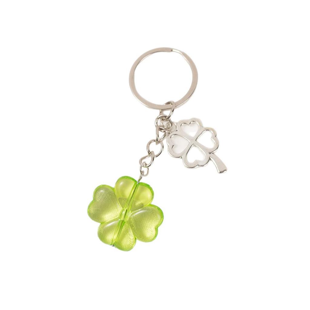 Kreativní čtyřlístek oboustranný kovový přívěsek na klíče dárek