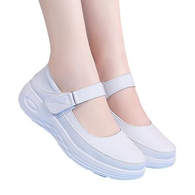 Women's Shoes Women's Sports Shoes Sliding Sleeves Sloping Heels White Women Loafers Casual Flat Shoes Comfortable Nursing Shoes