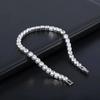 Luxury Hiphop Iced Out 4mm Cubic Zirconia Crystal Tennis Bracelets For Women Men Color Silver Color Bracelet Chain Jewelry