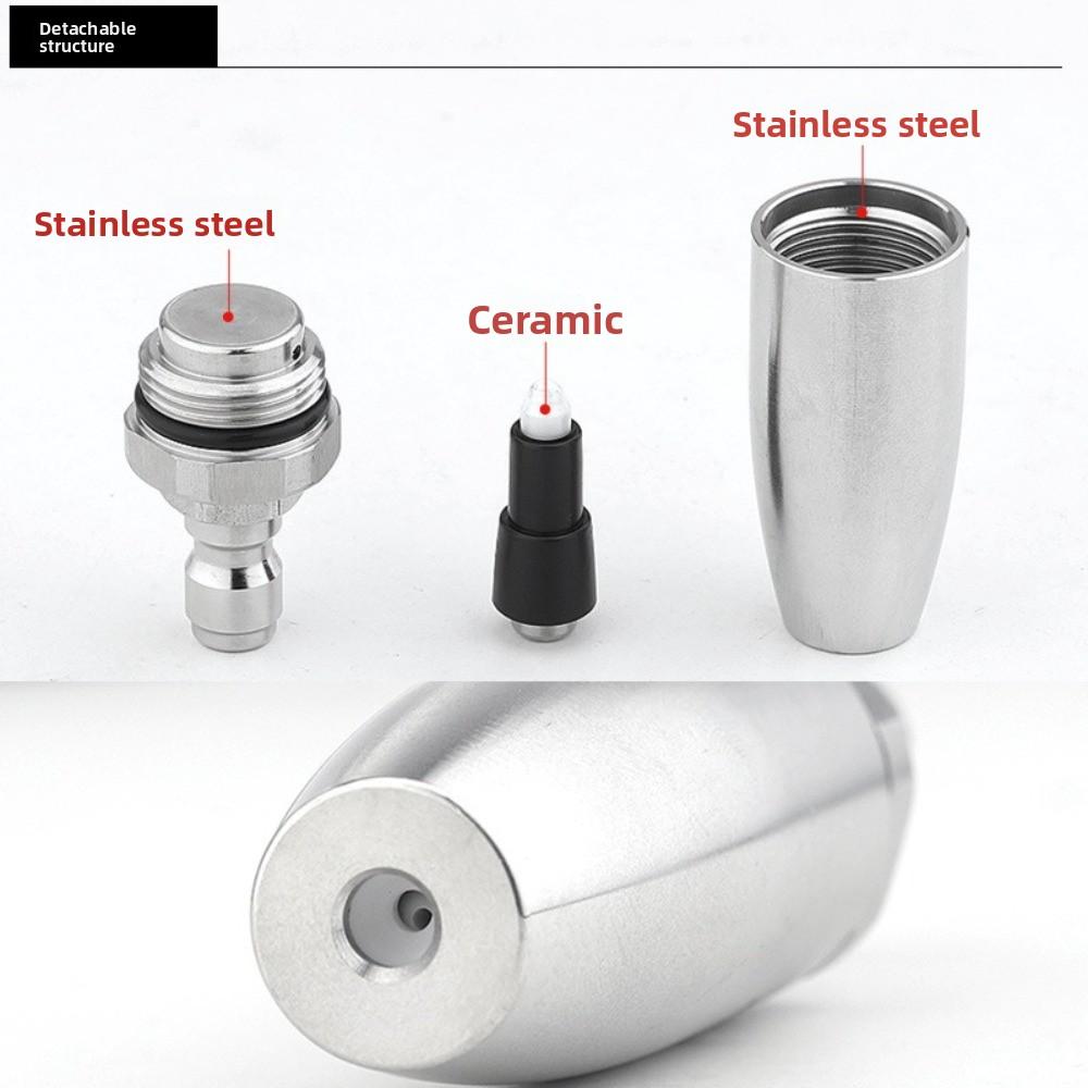 Durable Rotating Nozzle Stainless Steel 1/4 Quick Connect Pressure Washer Tips 3625 PSI Spray Head for Cleaning Brick Concrete