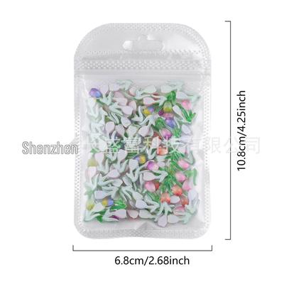 Leuchtende Tulpen Nagelkunst Dekorationen & Zubehör - DIY Ohrringe, Haarspangen