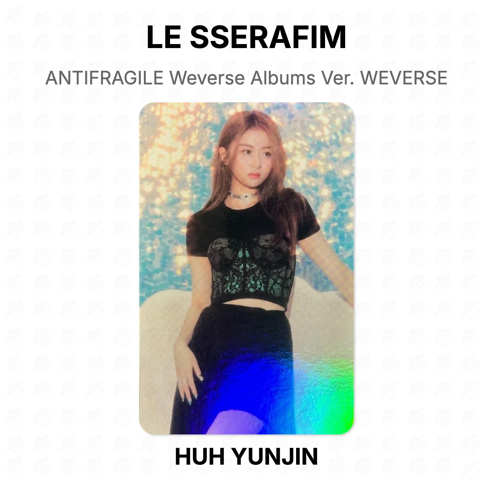 LE SSERAFIM ANTIFRAGILE Weverse Albums Ver. WEVERSE Official Photocard HUH YUNJIN