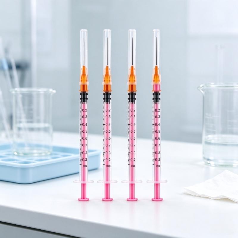 Disposable Syringes With Needles 10Pcs 1ml Clear Accurate Scale for Pet Feeding Gardening Plant Nutrient Dosing
