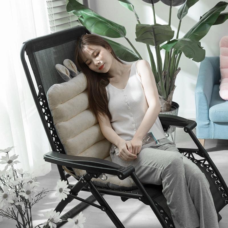 Indoor Outdoor Rocking Chair Cushion Crystal Velvets Seat Cushions with Ties and Non-Slip Backing for Desk Chair Office