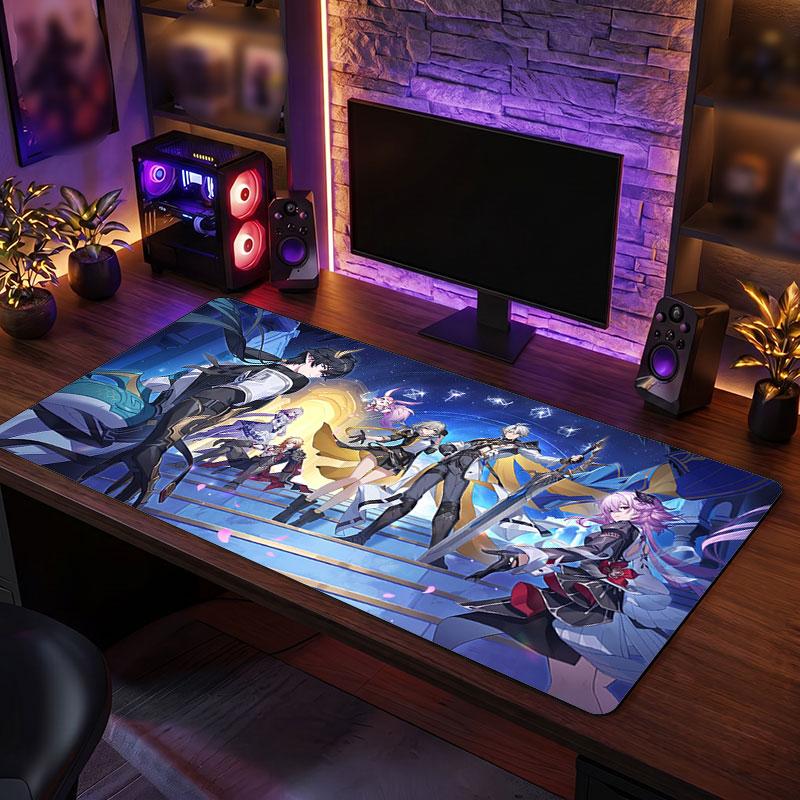 Big Mouse PadHonkai Star Rail Extended Soft Desk Mat Gaming Office Computer Table Decor Mat