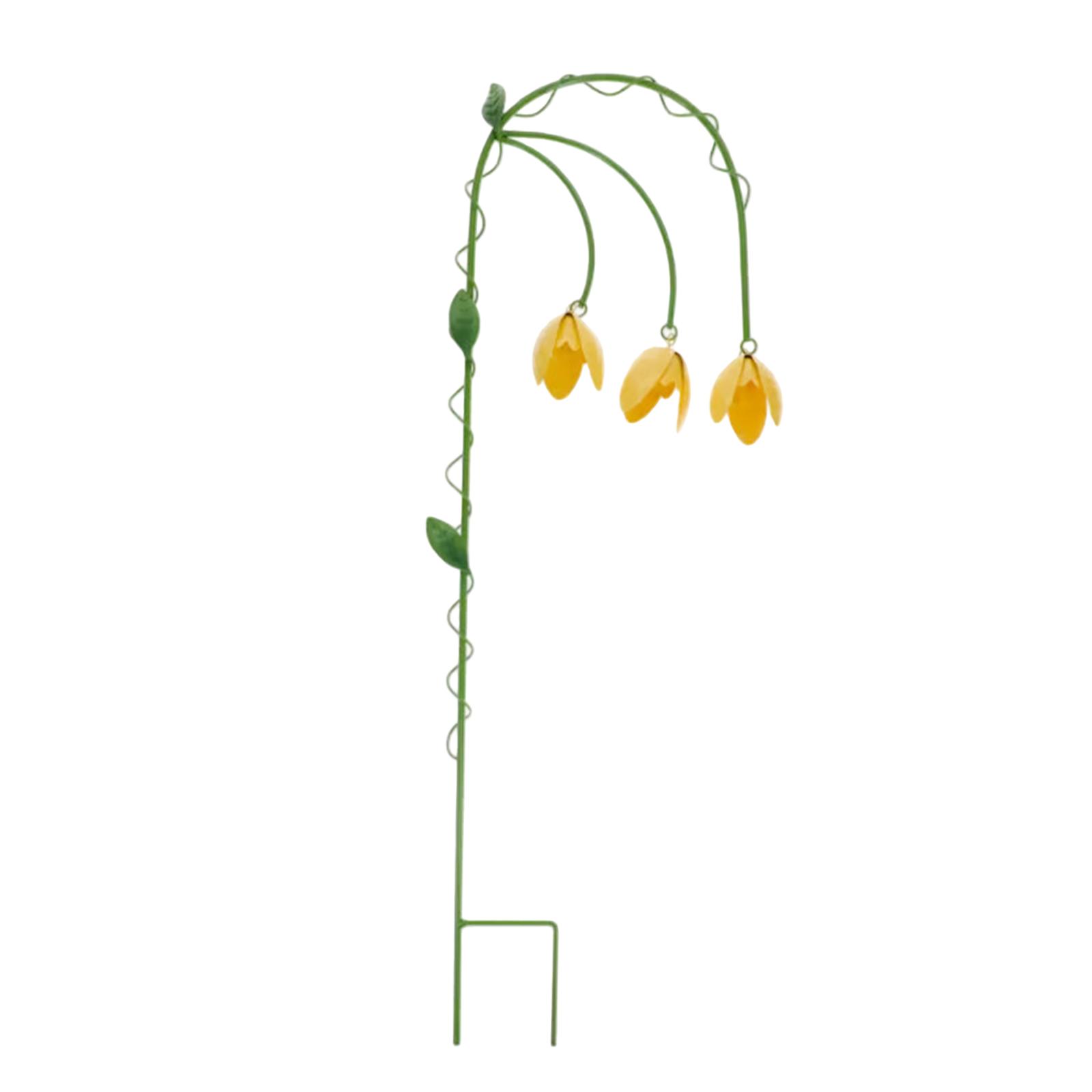 

Garden Collection Floral Branch Yard Stake One Size жовтий