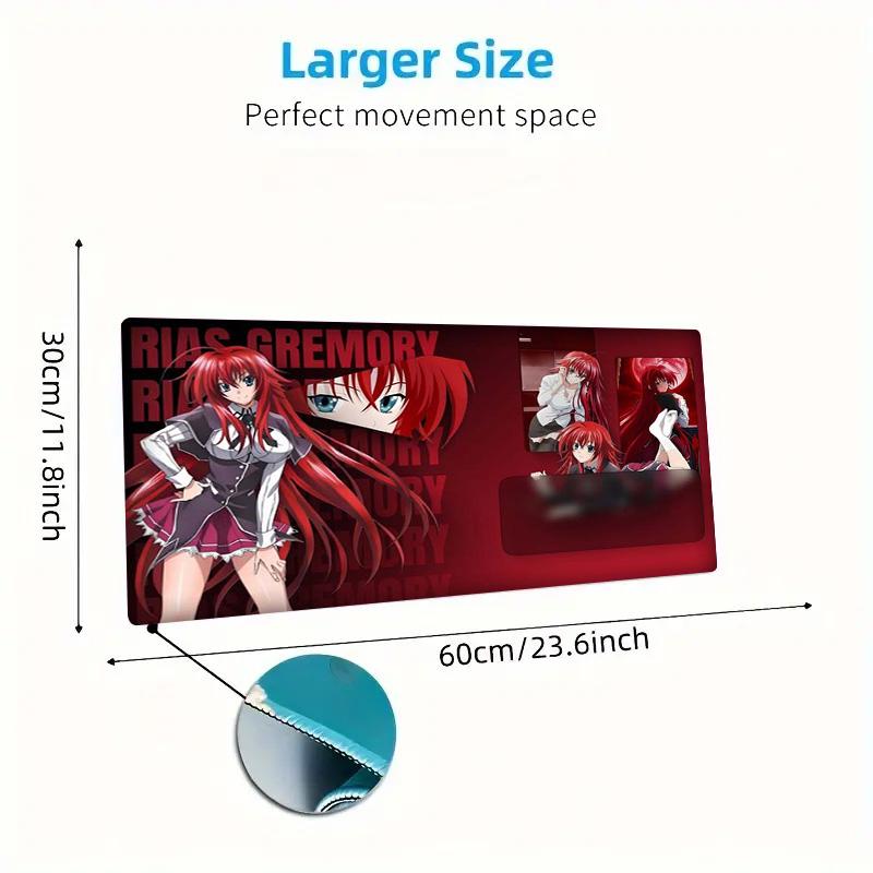 Rias Gremory Color Mouse Pad Large Gaming Table Cushion Non-slip Laptop Tablet Big Mousepad XXL Mat Mini PC Playmat With Lock edge