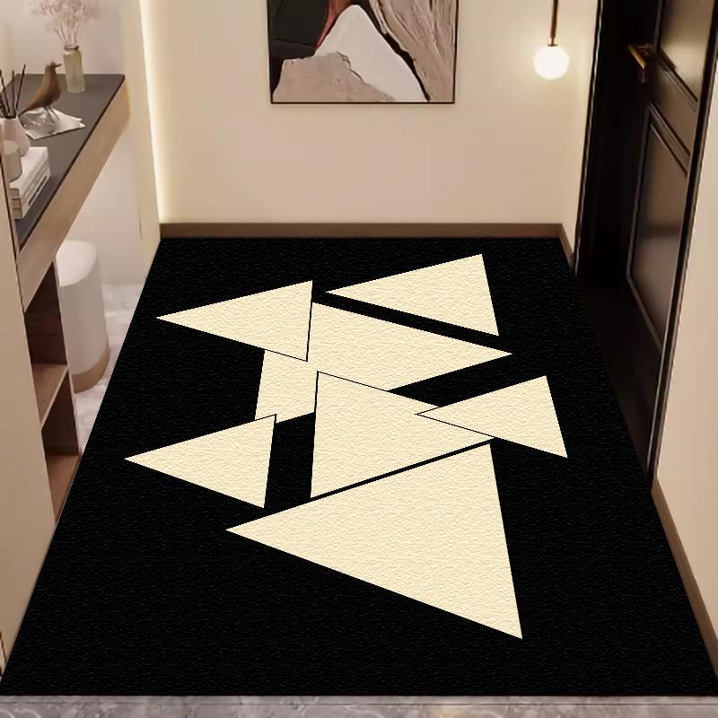 Luxury Leather Entrance Mat: Wash-Free, Wipeable Door Mat for Home and Porch