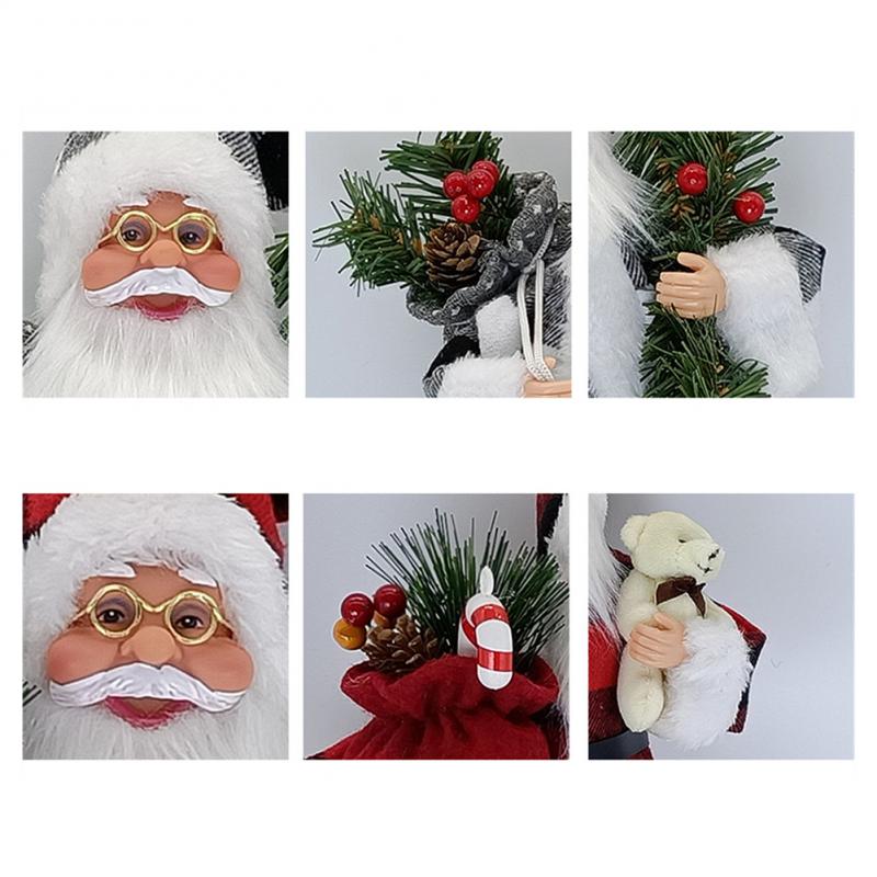 Standing Santa Claus Christmas Decorations Chef Santa Claus Doll Xmas New Year Gift Christmas Tree Decor Christmas Decorations