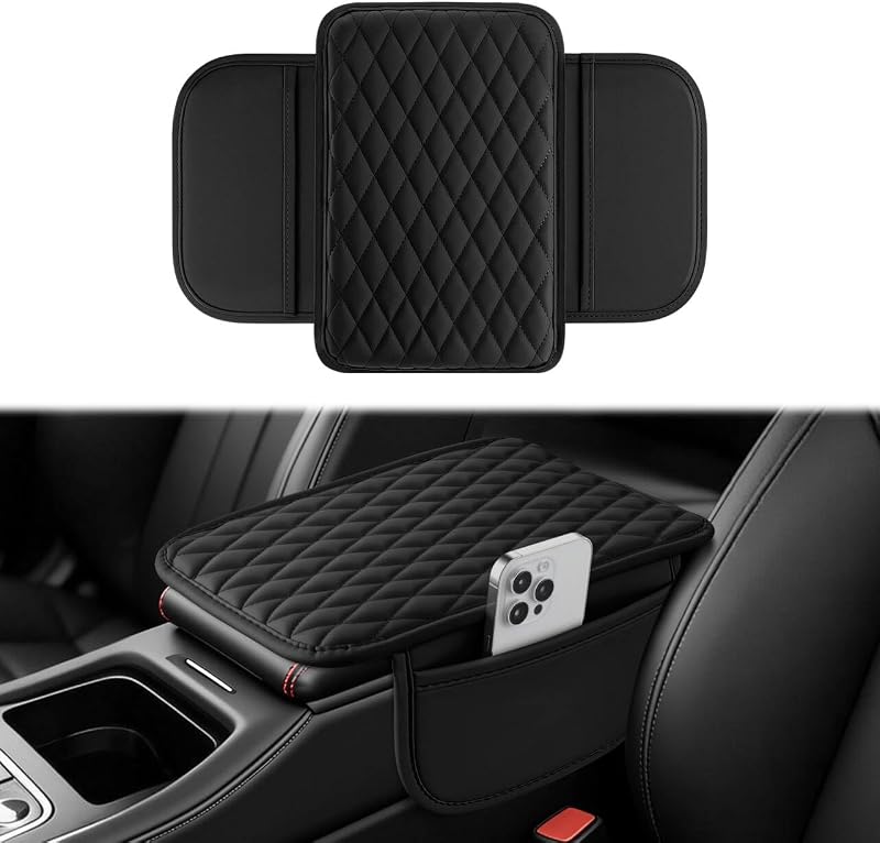 Xiaomi Center Console Protector Cover Car Armrest Box Pad Tissue Box Armrest Pad with Side Storage Pocket Paper Rack Armrest Car Box