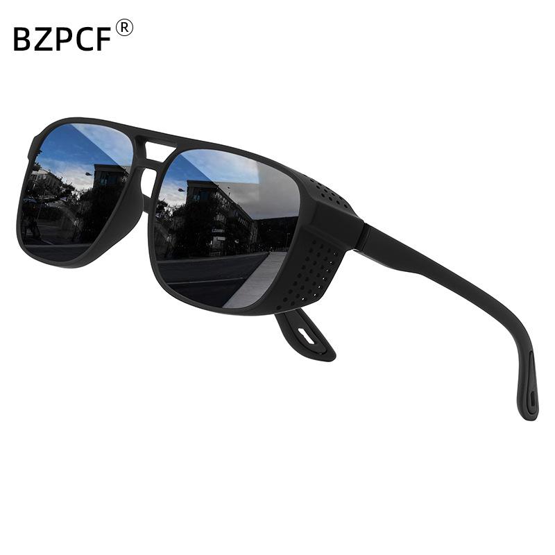 UV-proof glasses, new technology, European and American retro polarized sunglasses, double-beam square hollow retro sunglasses