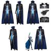 Halloween Megamind Jumpsuit Cloak Glove Set Performance Costume For Cosplay And Stage Performances
