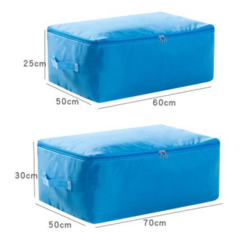 Travel Bedroom Storage Bag Solid Color Waterproof Moisture Resistant Quilt Clothes Oxford Cloth Storage Bag Quilt Duffel Handbag