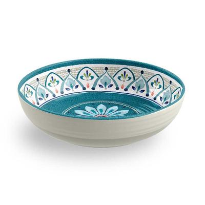 Abode Homeware Moroccan Medallion Salad Perfect for Pasta and Curry Stylish Microwave and Dishwasher Deep Dish for and Dinner Bowl, Shatter-Resistant,