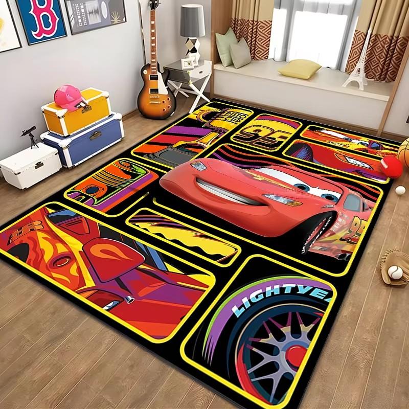 Cars Lightning Mcqueen Rug Carpet for Living Room Children Bedroom Play Mat Sofa Floor Home Decor Anti Slip Gift