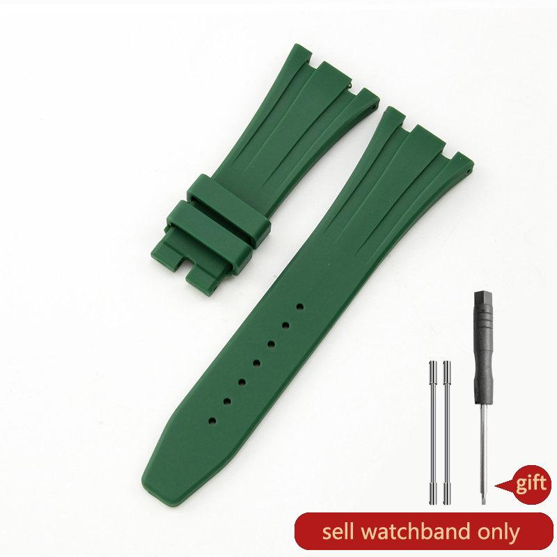 Silicone Watch Strap for AP Aibi 15400 Royal Oak Series Waterproof Sweat-Proof Rubber Watch Band Men's Accessories 26mm27mm28mm