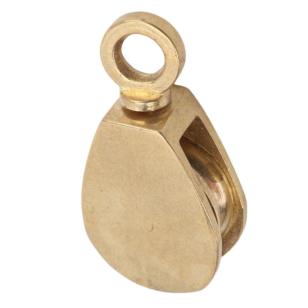 Flag Rope Pulley MPA371587 38mm 360 Degrees  Rotable Brass Flag Pole Rope Lifting Pulley for Boat Ship Yacht