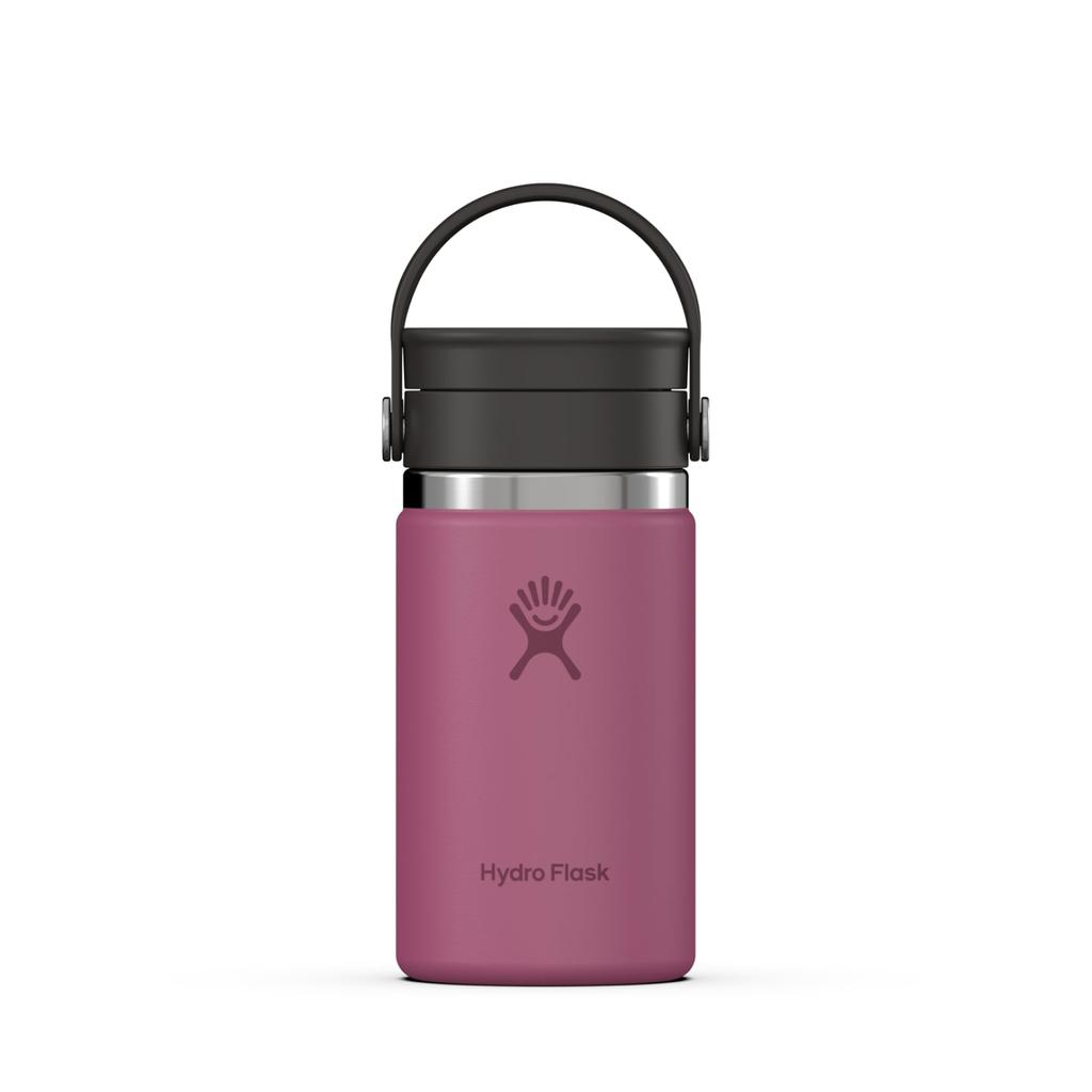 Flex Sip Wide Mouth Stainless Steel Coffee Bottle, 12oz (354ml), Leaf Design, Insulated for Hot and Cold Drinks (Official Japanese Product)