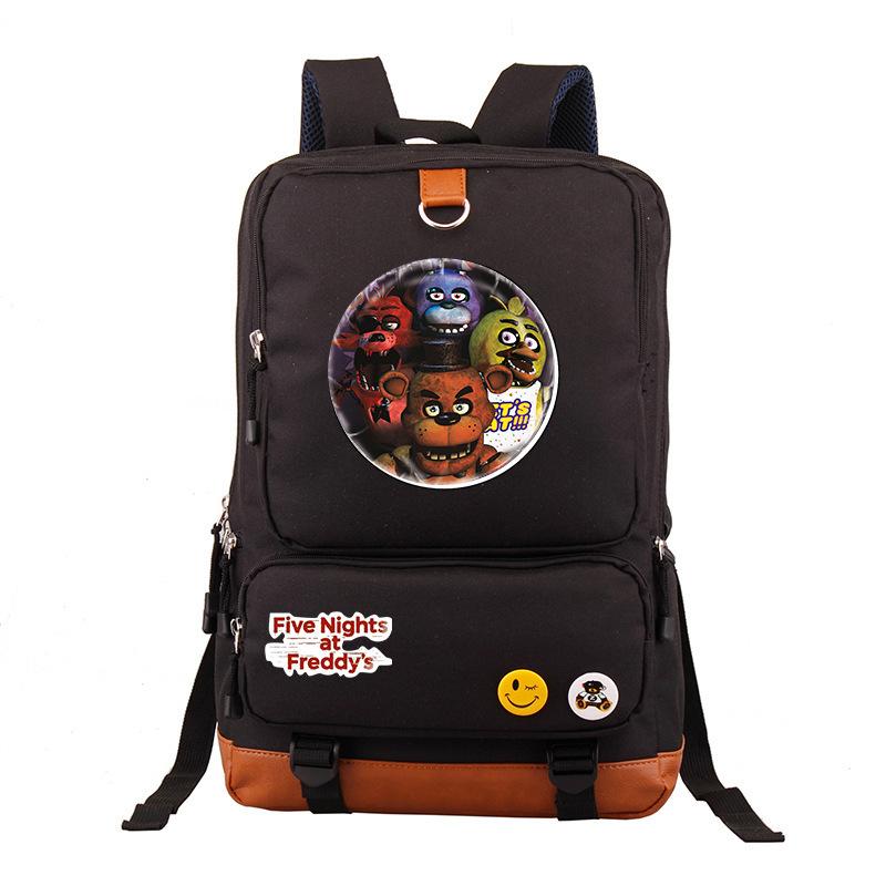 Large Capacity Schoolbag with Shoulder Strap; Student Three-piece Pencil Case Set